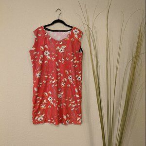 Vintage Red Flower Dress